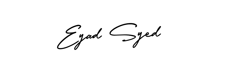 Use a signature maker to create a handwritten signature online. With this signature software, you can design (AmerikaSignatureDemo-Regular) your own signature for name Eyad Syed. Eyad Syed signature style 3 images and pictures png