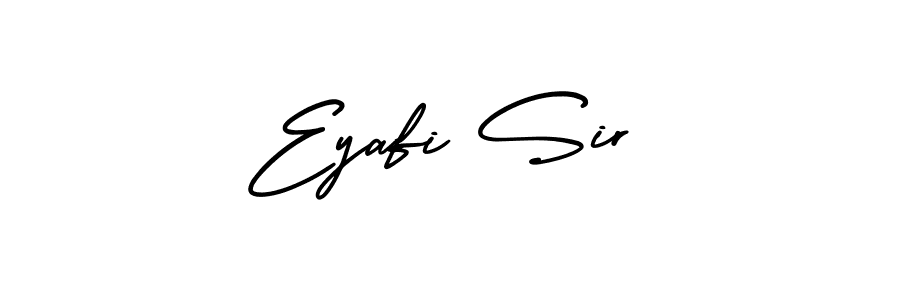 You should practise on your own different ways (AmerikaSignatureDemo-Regular) to write your name (Eyafi Sir) in signature. don't let someone else do it for you. Eyafi Sir signature style 3 images and pictures png