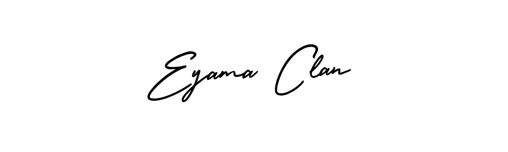 Use a signature maker to create a handwritten signature online. With this signature software, you can design (AmerikaSignatureDemo-Regular) your own signature for name Eyama Clan. Eyama Clan signature style 3 images and pictures png