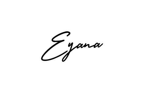 How to make Eyana name signature. Use AmerikaSignatureDemo-Regular style for creating short signs online. This is the latest handwritten sign. Eyana signature style 3 images and pictures png