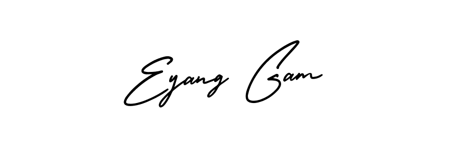 Use a signature maker to create a handwritten signature online. With this signature software, you can design (AmerikaSignatureDemo-Regular) your own signature for name Eyang Gam. Eyang Gam signature style 3 images and pictures png