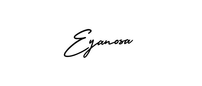 How to make Eyanosa name signature. Use AmerikaSignatureDemo-Regular style for creating short signs online. This is the latest handwritten sign. Eyanosa signature style 3 images and pictures png