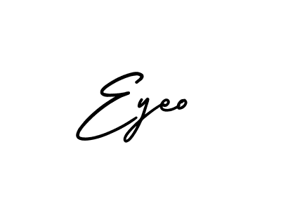 You should practise on your own different ways (AmerikaSignatureDemo-Regular) to write your name (Eyeo) in signature. don't let someone else do it for you. Eyeo signature style 3 images and pictures png