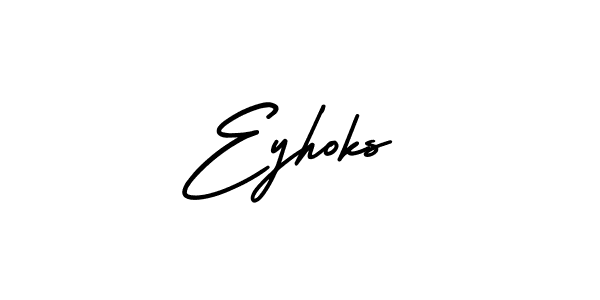 Also You can easily find your signature by using the search form. We will create Eyhoks name handwritten signature images for you free of cost using AmerikaSignatureDemo-Regular sign style. Eyhoks signature style 3 images and pictures png