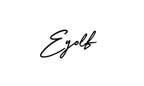 The best way (AmerikaSignatureDemo-Regular) to make a short signature is to pick only two or three words in your name. The name Eyolf include a total of six letters. For converting this name. Eyolf signature style 3 images and pictures png