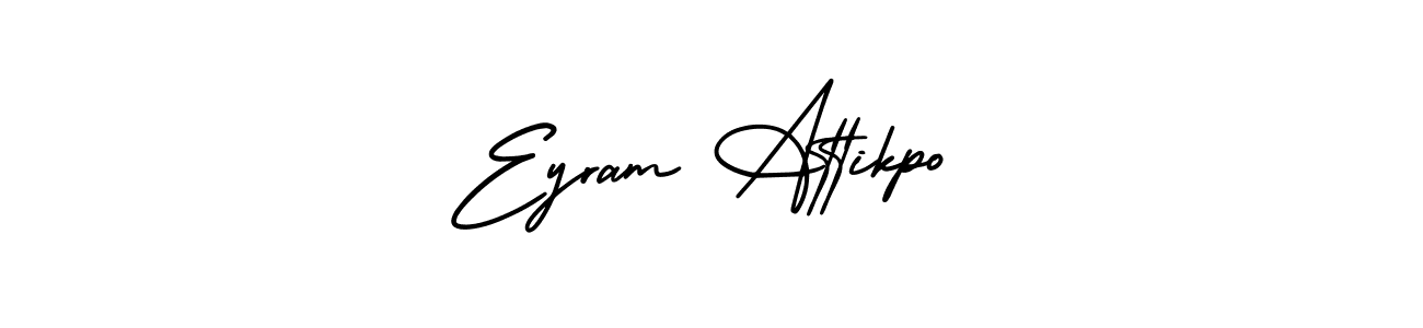 Also You can easily find your signature by using the search form. We will create Eyram Attikpo name handwritten signature images for you free of cost using AmerikaSignatureDemo-Regular sign style. Eyram Attikpo signature style 3 images and pictures png