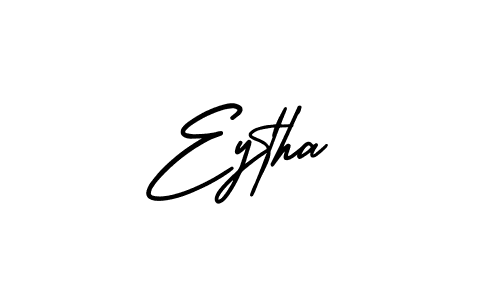 You should practise on your own different ways (AmerikaSignatureDemo-Regular) to write your name (Eytha) in signature. don't let someone else do it for you. Eytha signature style 3 images and pictures png
