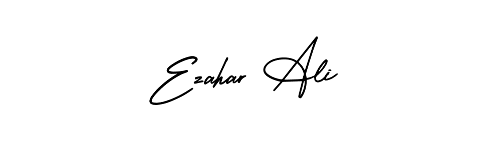 It looks lik you need a new signature style for name Ezahar Ali. Design unique handwritten (AmerikaSignatureDemo-Regular) signature with our free signature maker in just a few clicks. Ezahar Ali signature style 3 images and pictures png