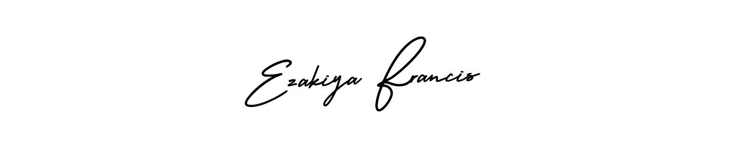 It looks lik you need a new signature style for name Ezakiya Francis. Design unique handwritten (AmerikaSignatureDemo-Regular) signature with our free signature maker in just a few clicks. Ezakiya Francis signature style 3 images and pictures png