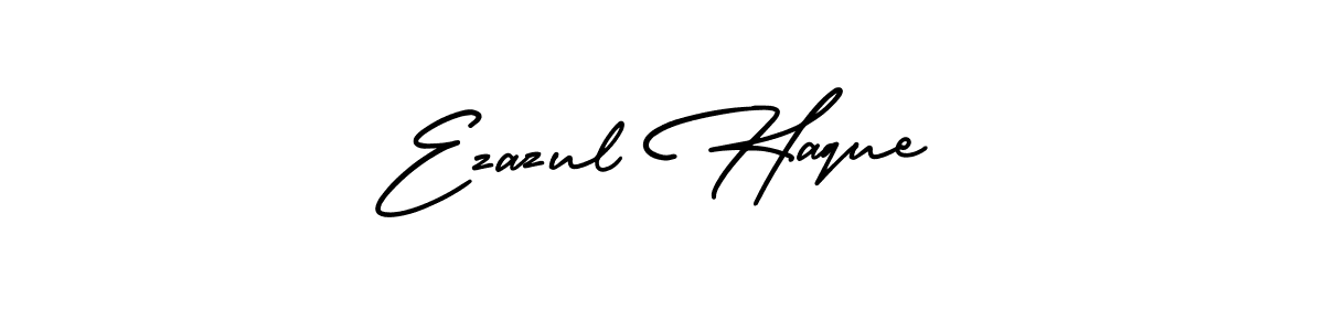 Make a beautiful signature design for name Ezazul Haque. With this signature (AmerikaSignatureDemo-Regular) style, you can create a handwritten signature for free. Ezazul Haque signature style 3 images and pictures png
