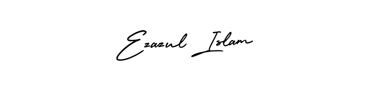 Make a beautiful signature design for name Ezazul Islam. With this signature (AmerikaSignatureDemo-Regular) style, you can create a handwritten signature for free. Ezazul Islam signature style 3 images and pictures png