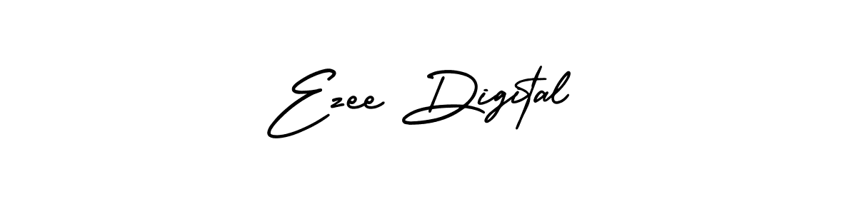 The best way (AmerikaSignatureDemo-Regular) to make a short signature is to pick only two or three words in your name. The name Ezee Digital include a total of six letters. For converting this name. Ezee Digital signature style 3 images and pictures png