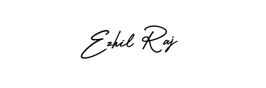 Use a signature maker to create a handwritten signature online. With this signature software, you can design (AmerikaSignatureDemo-Regular) your own signature for name Ezhil Raj. Ezhil Raj signature style 3 images and pictures png