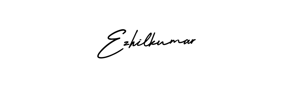 Ezhilkumar stylish signature style. Best Handwritten Sign (AmerikaSignatureDemo-Regular) for my name. Handwritten Signature Collection Ideas for my name Ezhilkumar. Ezhilkumar signature style 3 images and pictures png
