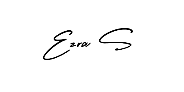 Ezra S stylish signature style. Best Handwritten Sign (AmerikaSignatureDemo-Regular) for my name. Handwritten Signature Collection Ideas for my name Ezra S. Ezra S signature style 3 images and pictures png