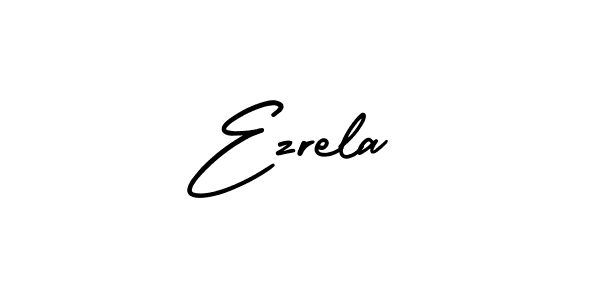 How to make Ezrela signature? AmerikaSignatureDemo-Regular is a professional autograph style. Create handwritten signature for Ezrela name. Ezrela signature style 3 images and pictures png