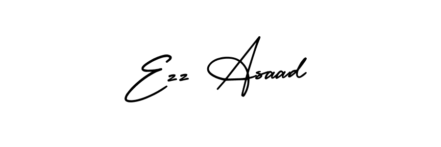 How to make Ezz Asaad name signature. Use AmerikaSignatureDemo-Regular style for creating short signs online. This is the latest handwritten sign. Ezz Asaad signature style 3 images and pictures png