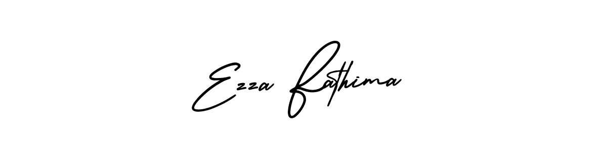 AmerikaSignatureDemo-Regular is a professional signature style that is perfect for those who want to add a touch of class to their signature. It is also a great choice for those who want to make their signature more unique. Get Ezza Fathima name to fancy signature for free. Ezza Fathima signature style 3 images and pictures png