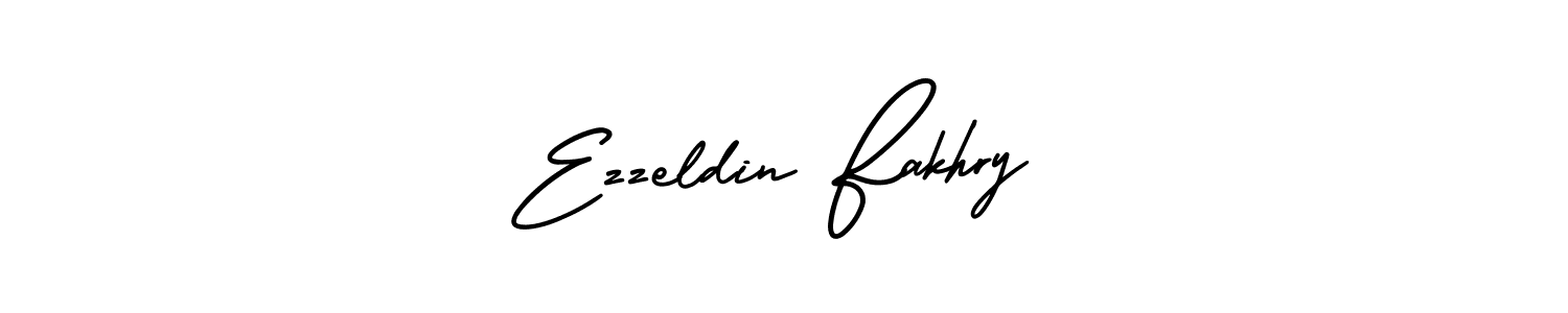 Use a signature maker to create a handwritten signature online. With this signature software, you can design (AmerikaSignatureDemo-Regular) your own signature for name Ezzeldin Fakhry. Ezzeldin Fakhry signature style 3 images and pictures png