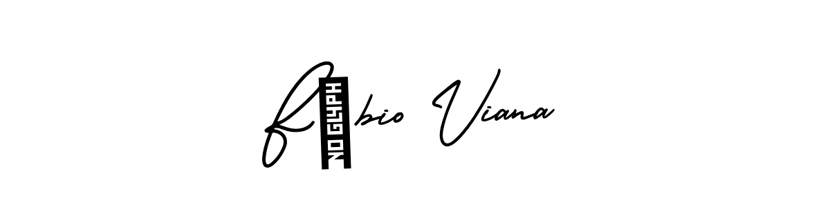 Create a beautiful signature design for name Fábio Viana. With this signature (AmerikaSignatureDemo-Regular) fonts, you can make a handwritten signature for free. Fábio Viana signature style 3 images and pictures png