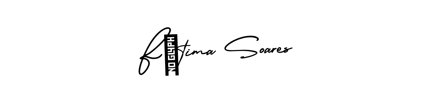 if you are searching for the best signature style for your name Fátima Soares. so please give up your signature search. here we have designed multiple signature styles  using AmerikaSignatureDemo-Regular. Fátima Soares signature style 3 images and pictures png