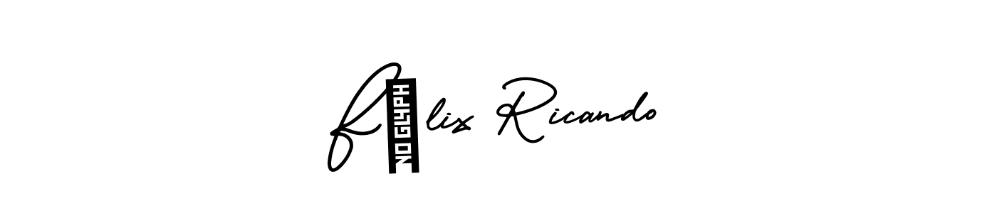 if you are searching for the best signature style for your name Félix Ricando. so please give up your signature search. here we have designed multiple signature styles  using AmerikaSignatureDemo-Regular. Félix Ricando signature style 3 images and pictures png