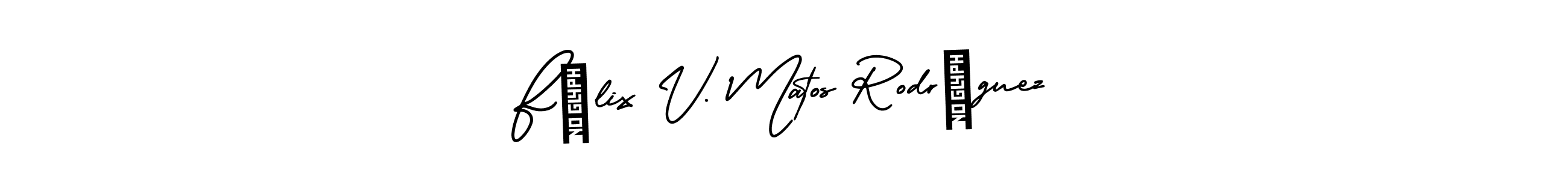 How to make Félix V. Matos Rodríguez signature? AmerikaSignatureDemo-Regular is a professional autograph style. Create handwritten signature for Félix V. Matos Rodríguez name. Félix V. Matos Rodríguez signature style 3 images and pictures png