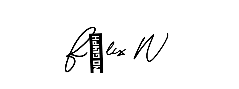 Also You can easily find your signature by using the search form. We will create Félix W name handwritten signature images for you free of cost using AmerikaSignatureDemo-Regular sign style. Félix W signature style 3 images and pictures png