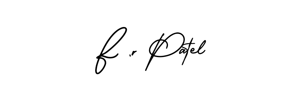 Also we have F ,r Patel name is the best signature style. Create professional handwritten signature collection using AmerikaSignatureDemo-Regular autograph style. F ,r Patel signature style 3 images and pictures png