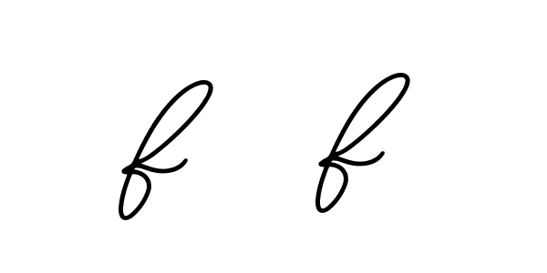 How to make F    F name signature. Use AmerikaSignatureDemo-Regular style for creating short signs online. This is the latest handwritten sign. F    F signature style 3 images and pictures png