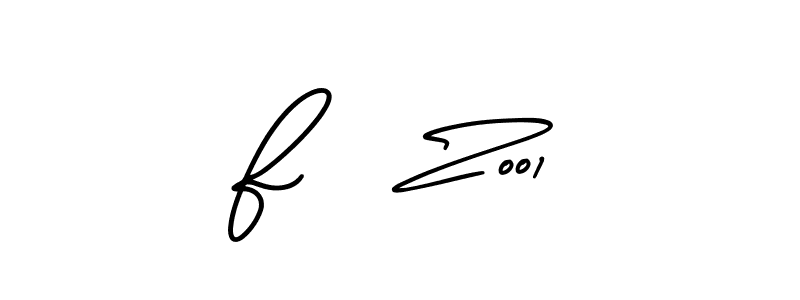 Design your own signature with our free online signature maker. With this signature software, you can create a handwritten (AmerikaSignatureDemo-Regular) signature for name F   Zoo1. F   Zoo1 signature style 3 images and pictures png