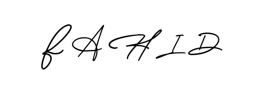 How to make F A H I D name signature. Use AmerikaSignatureDemo-Regular style for creating short signs online. This is the latest handwritten sign. F A H I D signature style 3 images and pictures png