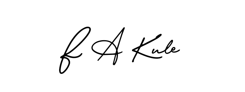 F A Kule stylish signature style. Best Handwritten Sign (AmerikaSignatureDemo-Regular) for my name. Handwritten Signature Collection Ideas for my name F A Kule. F A Kule signature style 3 images and pictures png