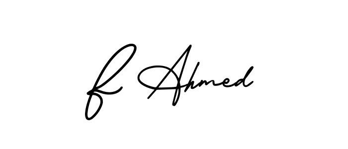 Here are the top 10 professional signature styles for the name F Ahmed. These are the best autograph styles you can use for your name. F Ahmed signature style 3 images and pictures png