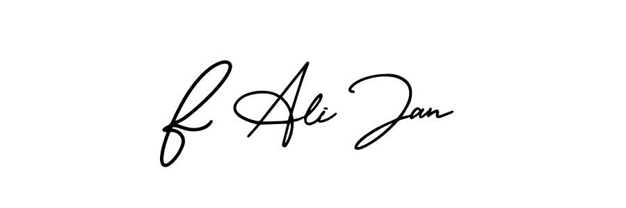 Create a beautiful signature design for name F Ali Jan. With this signature (AmerikaSignatureDemo-Regular) fonts, you can make a handwritten signature for free. F Ali Jan signature style 3 images and pictures png