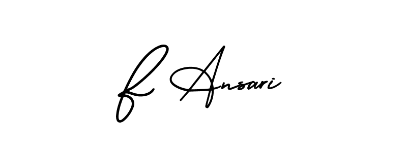 if you are searching for the best signature style for your name F Ansari. so please give up your signature search. here we have designed multiple signature styles  using AmerikaSignatureDemo-Regular. F Ansari signature style 3 images and pictures png