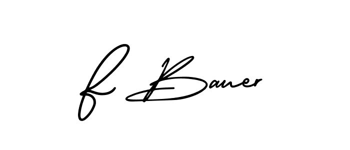 Make a beautiful signature design for name F Bauer. With this signature (AmerikaSignatureDemo-Regular) style, you can create a handwritten signature for free. F Bauer signature style 3 images and pictures png