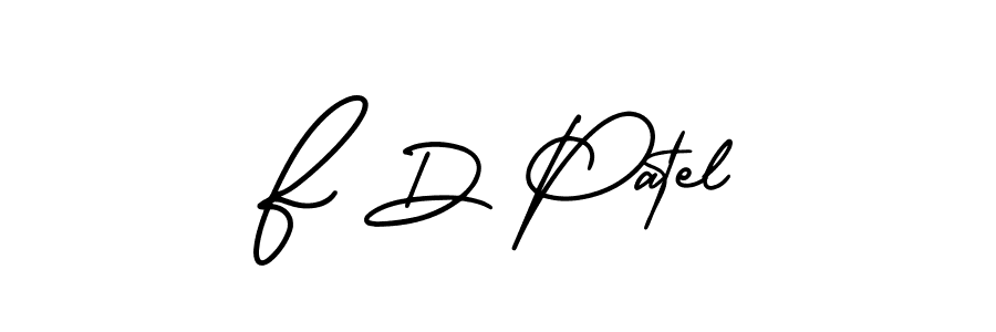 Create a beautiful signature design for name F D Patel. With this signature (AmerikaSignatureDemo-Regular) fonts, you can make a handwritten signature for free. F D Patel signature style 3 images and pictures png