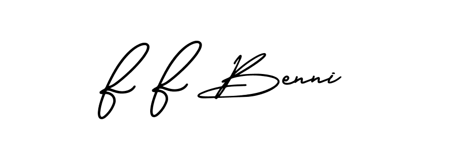 Best and Professional Signature Style for F F Benni. AmerikaSignatureDemo-Regular Best Signature Style Collection. F F Benni signature style 3 images and pictures png