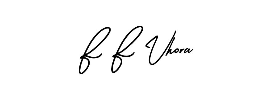 Make a beautiful signature design for name F F Vhora. Use this online signature maker to create a handwritten signature for free. F F Vhora signature style 3 images and pictures png