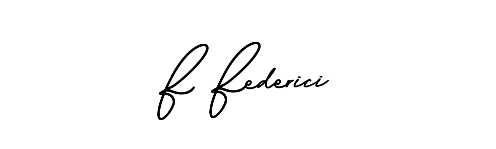 Make a beautiful signature design for name F Federici. With this signature (AmerikaSignatureDemo-Regular) style, you can create a handwritten signature for free. F Federici signature style 3 images and pictures png