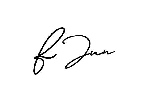 It looks lik you need a new signature style for name F Jun. Design unique handwritten (AmerikaSignatureDemo-Regular) signature with our free signature maker in just a few clicks. F Jun signature style 3 images and pictures png