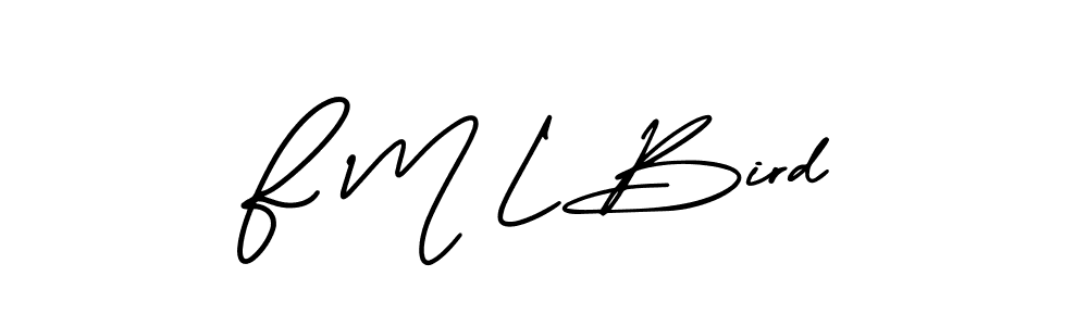 Make a beautiful signature design for name F M L Bird. With this signature (AmerikaSignatureDemo-Regular) style, you can create a handwritten signature for free. F M L Bird signature style 3 images and pictures png