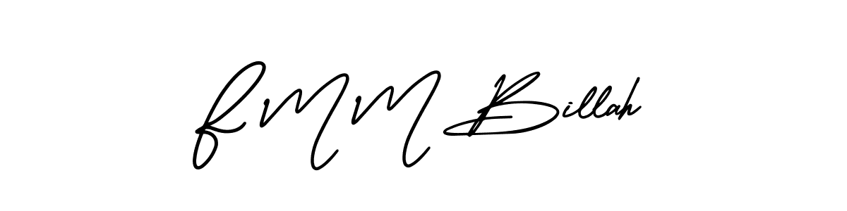 Create a beautiful signature design for name F M M Billah. With this signature (AmerikaSignatureDemo-Regular) fonts, you can make a handwritten signature for free. F M M Billah signature style 3 images and pictures png