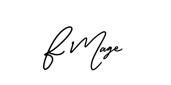 Make a beautiful signature design for name F Mage. With this signature (AmerikaSignatureDemo-Regular) style, you can create a handwritten signature for free. F Mage signature style 3 images and pictures png