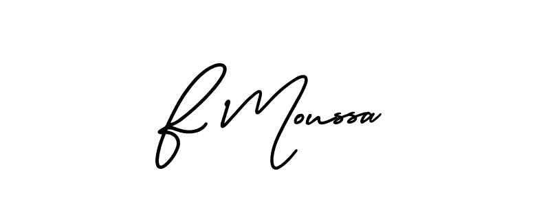 Best and Professional Signature Style for F Moussa. AmerikaSignatureDemo-Regular Best Signature Style Collection. F Moussa signature style 3 images and pictures png