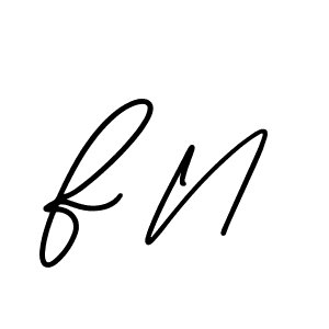 F N stylish signature style. Best Handwritten Sign (AmerikaSignatureDemo-Regular) for my name. Handwritten Signature Collection Ideas for my name F N. F N signature style 3 images and pictures png