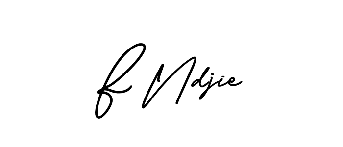 Design your own signature with our free online signature maker. With this signature software, you can create a handwritten (AmerikaSignatureDemo-Regular) signature for name F Ndjie. F Ndjie signature style 3 images and pictures png
