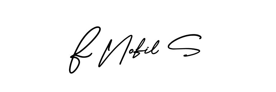 if you are searching for the best signature style for your name F Nofil S. so please give up your signature search. here we have designed multiple signature styles  using AmerikaSignatureDemo-Regular. F Nofil S signature style 3 images and pictures png