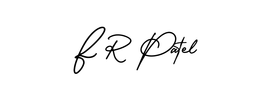 Design your own signature with our free online signature maker. With this signature software, you can create a handwritten (AmerikaSignatureDemo-Regular) signature for name F R Patel. F R Patel signature style 3 images and pictures png